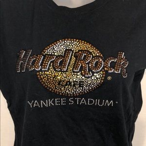 Hard Rock Cafe Fitted T - Yankees Small